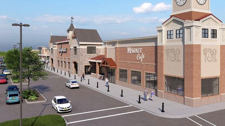 An artist rendering of the Wegmans store planned for Lake Grove.