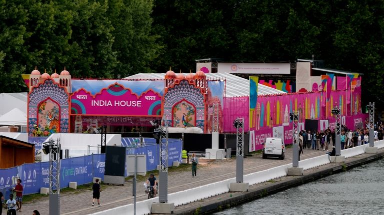 India's house is seen near the canal at Parc de...