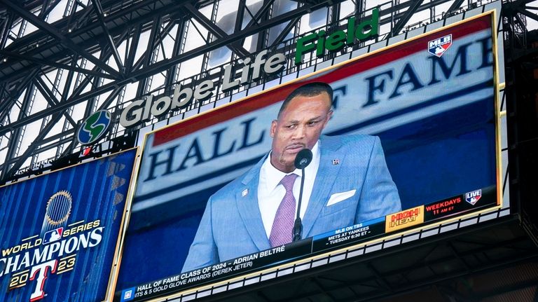 Former Texas Rangers third baseman Adrian Beltre's Hall of Fame...