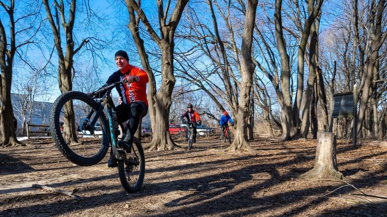 Ante Supe enjoys a winter ride at Trail View State...