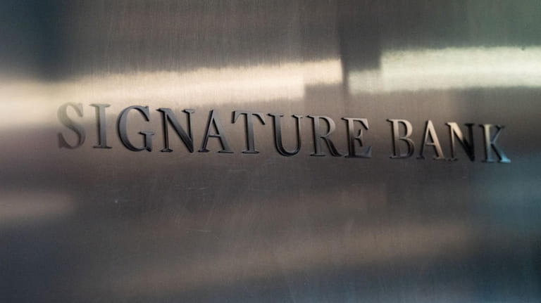 The Signature Bank headquarters at 565 Fifth Ave. in Manhattan on...