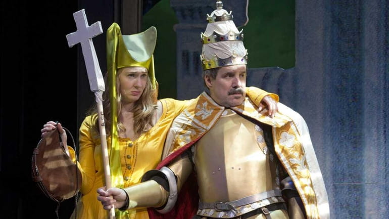 Halley Feiffer and John Pankow in "Medieval Play " directed...