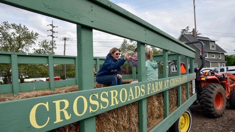 The hayride at Crossroads Farm at Grossmann's in Malverne. 