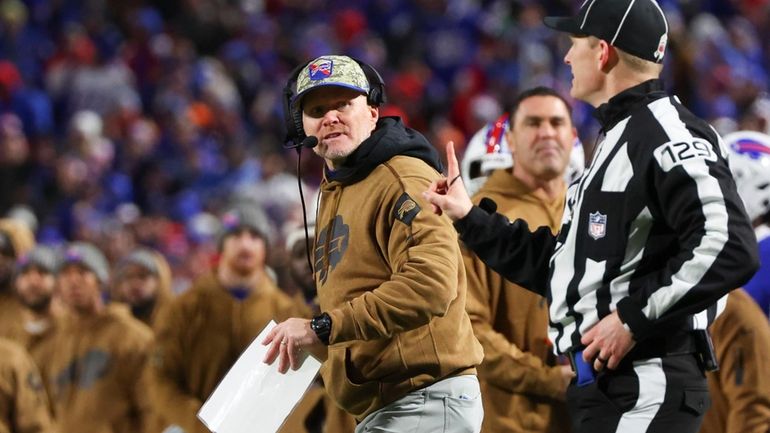 FILE -Buffalo Bills head coach Sean McDermott during the second...