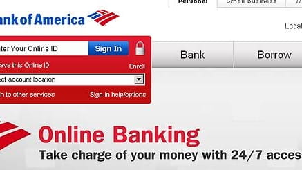 Bank of America, Online Banking, Log In