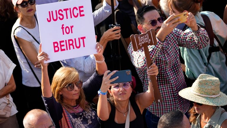 Relatives of victims who were killed in the deadly 2020...