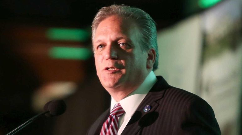 Nassau County Executive Ed Mangano speaks in Woodbury Friday, June...