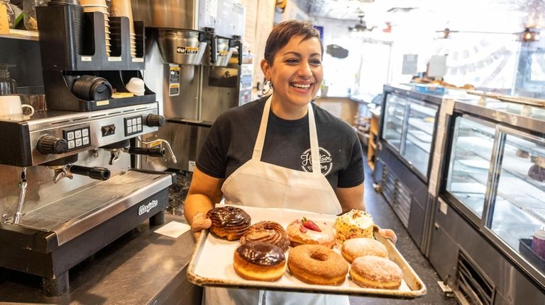 Abrams in her bake shop on April 28.