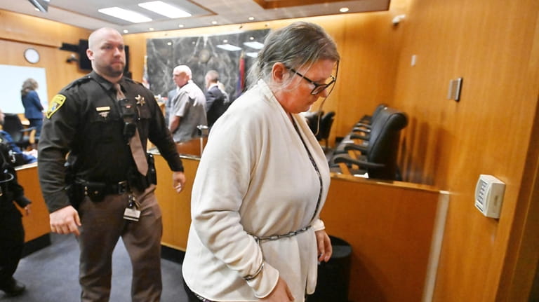 Defendant Jennifer Crumbley exits the courtroom after the jury's unanimous...