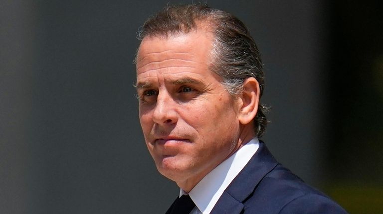 President Joe Biden's son, Hunter Biden, leaves after a court...