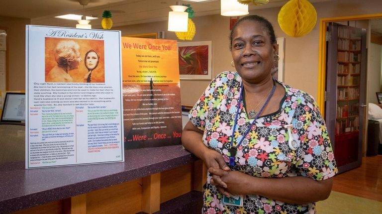 Elizabeth Ann Cort-Ranghel, nurse manager in the Gurwin Jewish Memory Care Unit...