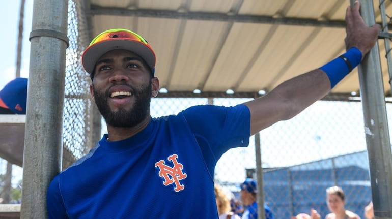 Mets infielder Amed Rosario during a spring training workout on...