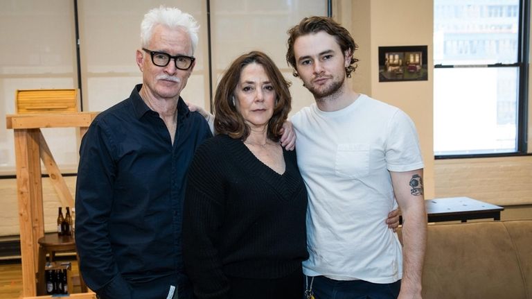 John Slattery, left, Talia Balsam and Harry Slattery star in...