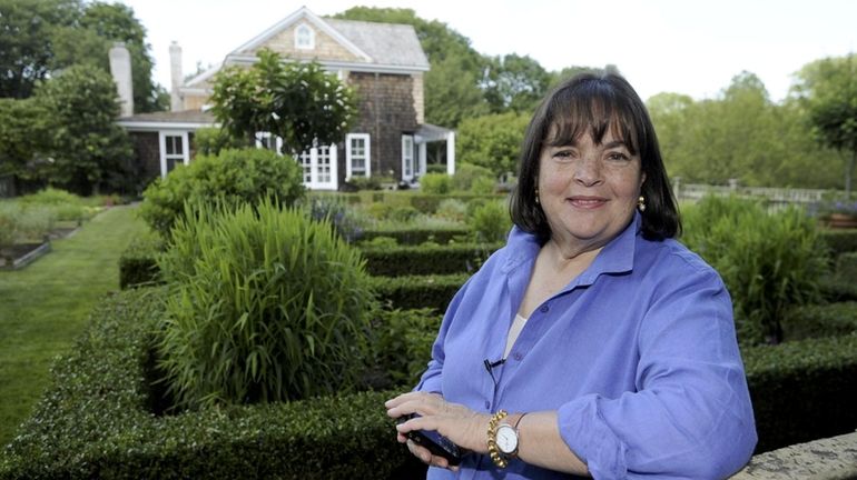 Ina Garten in her East Hampton garden