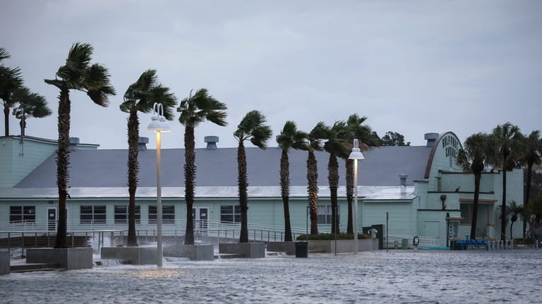 The Gulfport Casino along Shore Boulevard is flooded Wednesday, Aug....