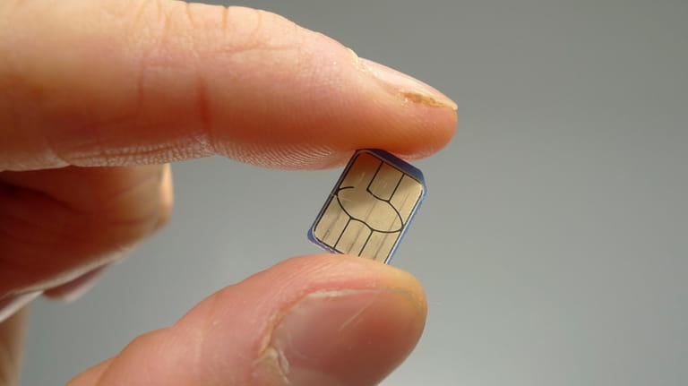 A SIM card is shown in this photo taken on...