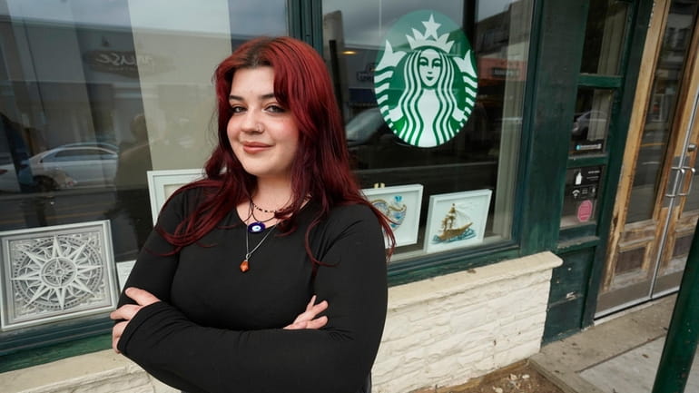 Starbucks barista Olivia Donnelly. Workers at the Port Jefferson shop voted...