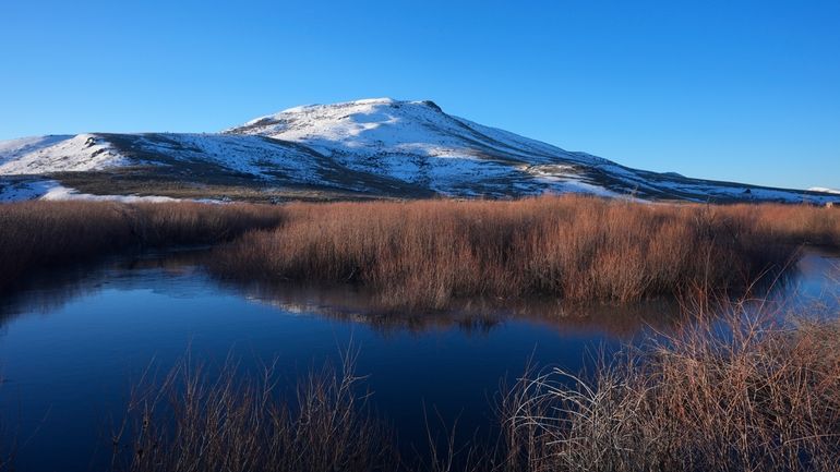 The Duck Valley Indian Reservation that straddles the Nevada-Idaho border...