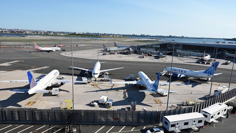 Planes at LaGuardia Airport on Friday morning.