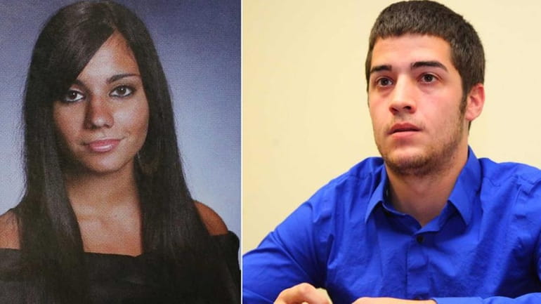 Left, Andrea Rebello, a Hofstra student who died in a...