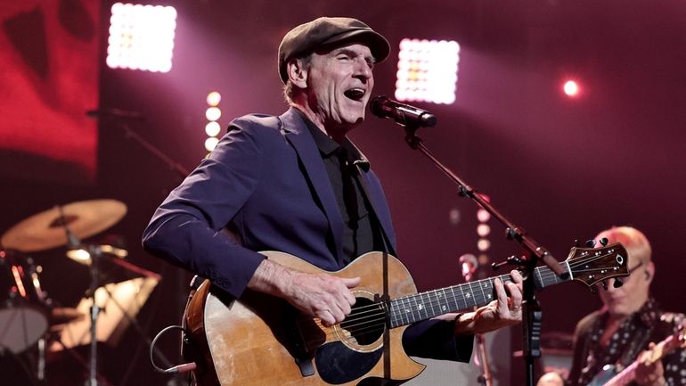 James Taylor performs at the Seventh Annual Love Rocks NYC Benefit...