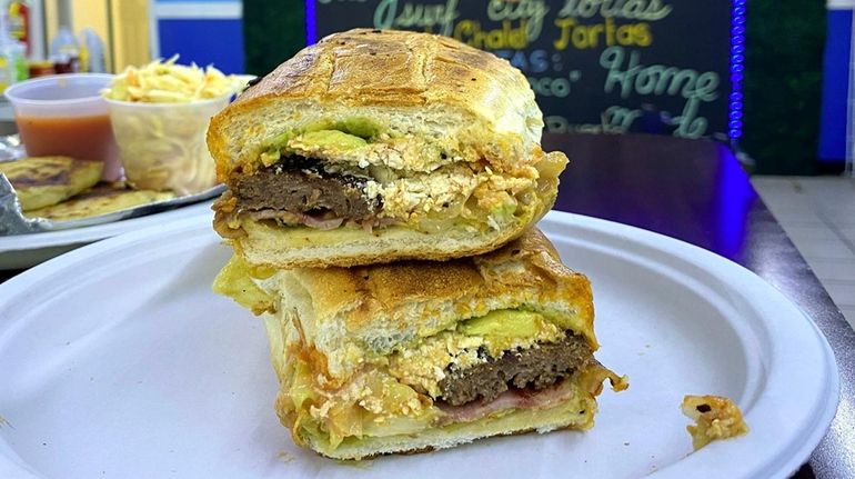 The Hula Hula sandwich at El Chalet in Mastic Beach...