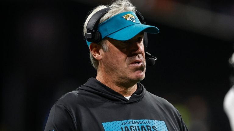 Jacksonville Jaguars head coach Doug Pederson watches play against the...