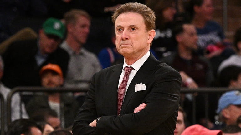 St. John's coach Rick Pitino looks on in the second...