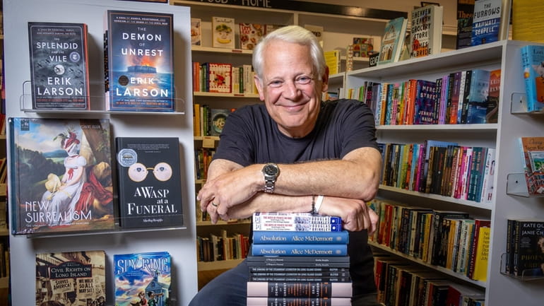 Steve Israel, owner of Theodore's Books in Oyster Bay, is...