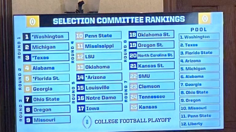 A screen displays the top 25 ranking and top 12...