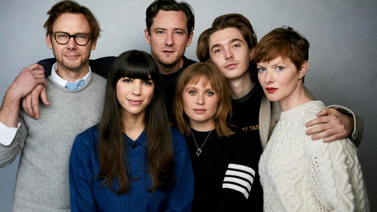 Jimmi Simpson, back row from left, Lewis Pullman, Austin Abrams,...