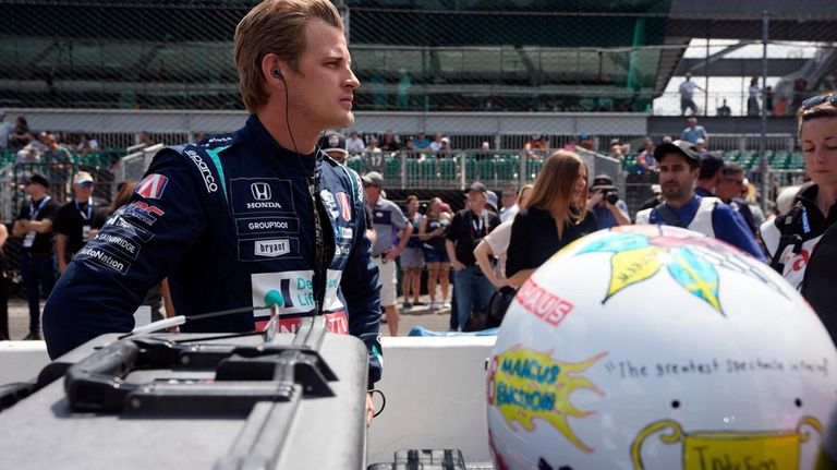 Marcus Ericsson, of Sweden, waits in the pits during qualifications...