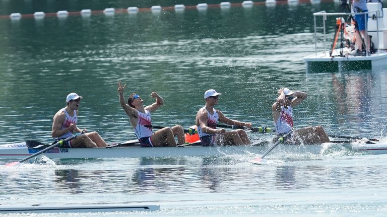 United States' Michael Grady, Nick Mead, Liam Corrigan and Justin...