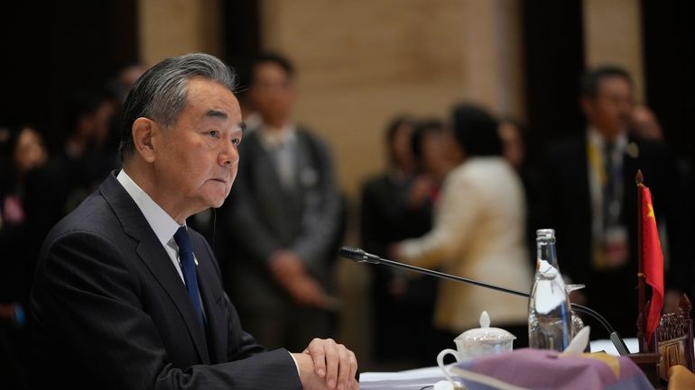 Chinese Foreign Minister Wang Yi attends the ASEAN Post Ministerial...