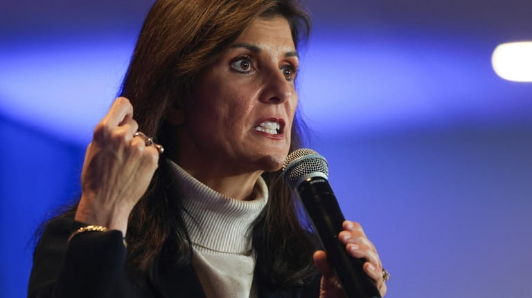 Republican presidential candidate and former United Nations Ambassador Nikki Haley...