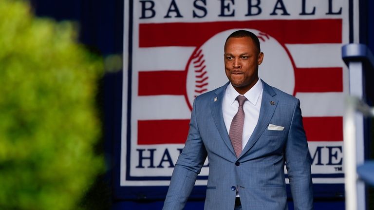 Baseball Hall of Fame inductee Adrián Beltré arrives at the...