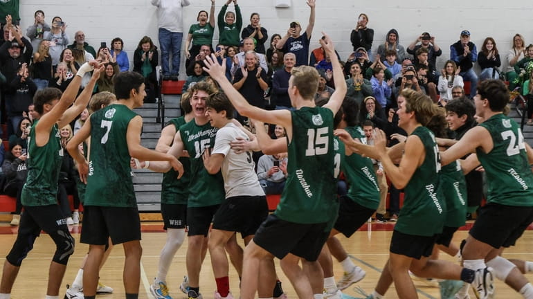 Westhampton wins the Long Island Division II boys volleyball final...