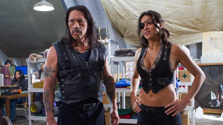 Danny Trejo and Michelle Rodriguez in "Machete Kills," the sequel...