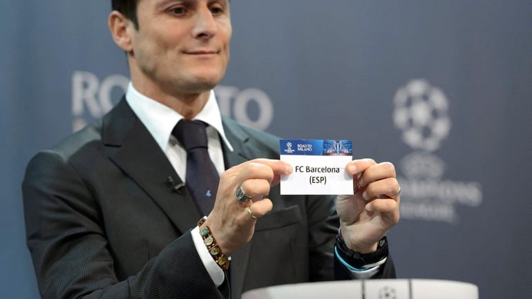 Former Italian soccer player Javier Zanetti, ambassador for the UEFA...