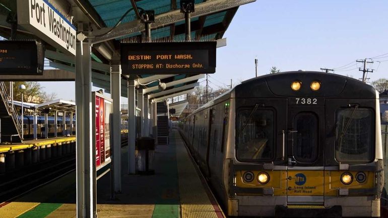 Port Washington Long Island Rail Road MTA station. (April 2,...