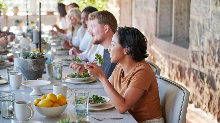 Meals are designed to be device-free time at The Ranch...