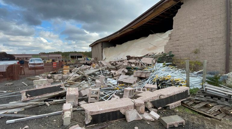 The destruction Saturday's tornado wrought on the Department of Public Works...