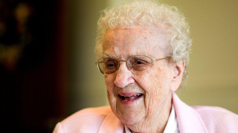 Sister Grace Regina Wingenfeld, then 105, is pictured at the...