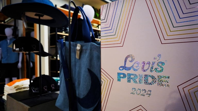 A Levi's Pride 2024 sign is shown at Levi's Store...