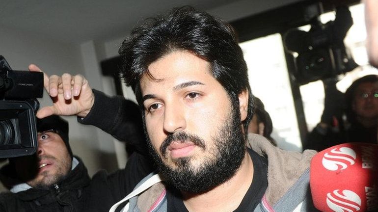 Reza Zarrab arrives at a police center in Istanbul on...