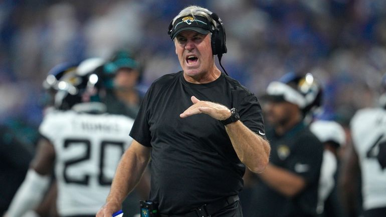 Jacksonville Jaguars head coach Doug Pederson is seen during the...