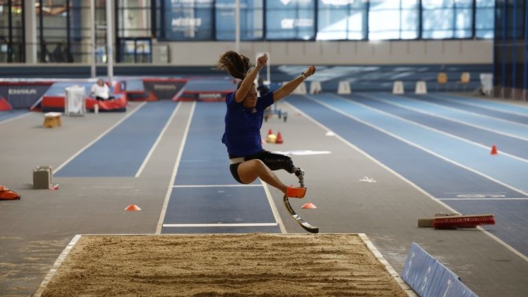 Noelle Lambert practices in the United States Olympic and Paralympic...