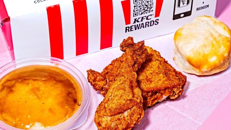 The Taste of KFC meal features a drumstick, one thigh,...