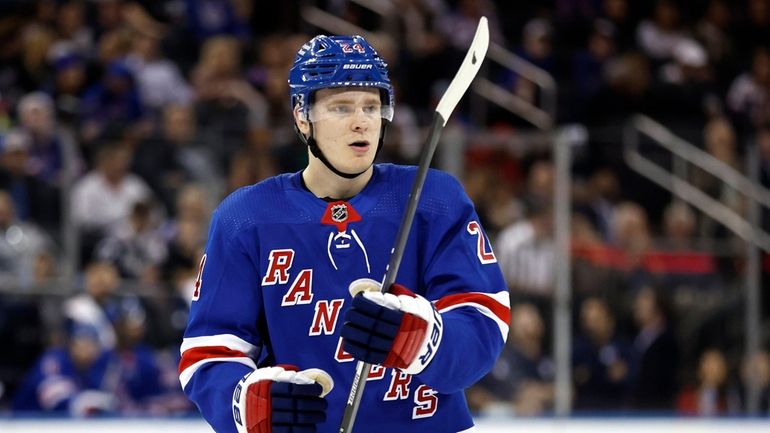 Rangers right wing Kaapo Kakko (24) during the first period...