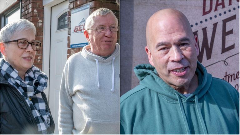 Elaine and Mike Young, of Massapequa, and Steve Rosenberg, of Massapequa...